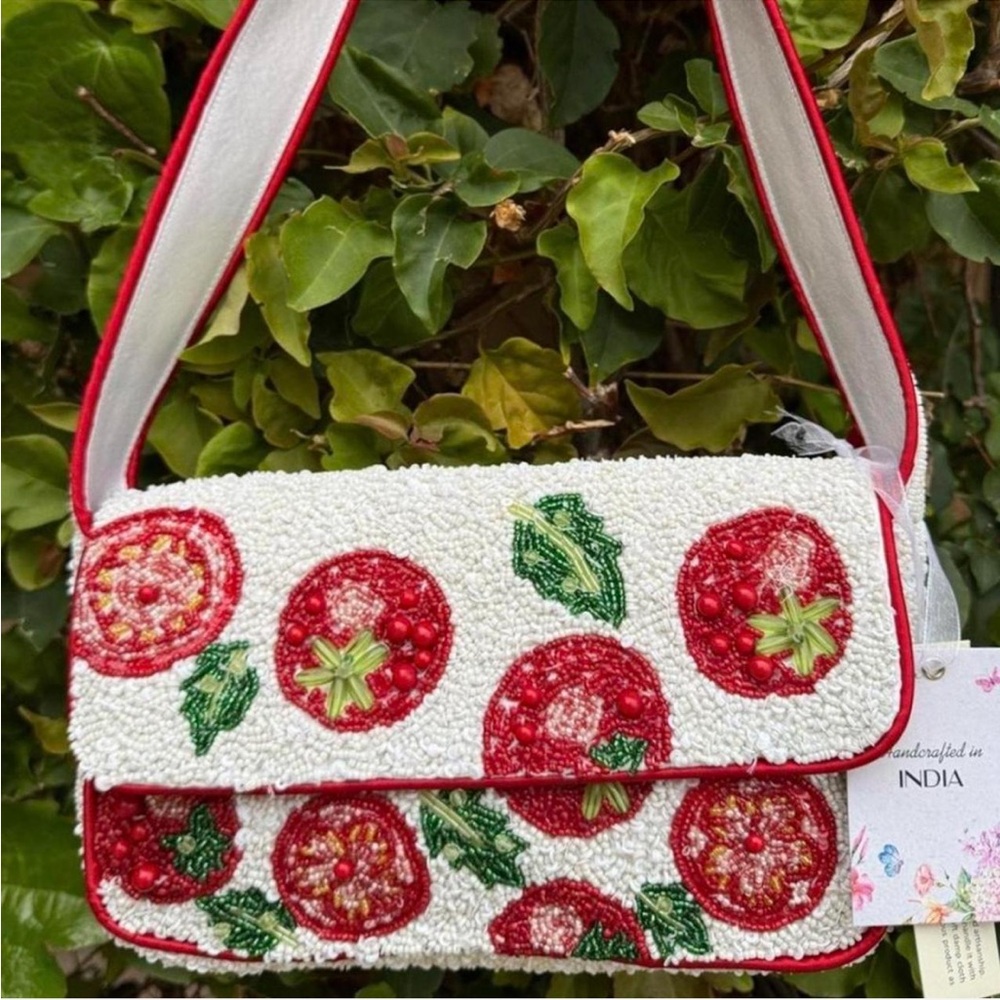 NOT FOR SALE tomato beaded bag